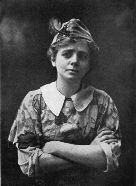 Maude Adams as Peter Pan, 1916. The actors who played the part of Peter Pan were usually women. The original play was first opened in 1904, London. 